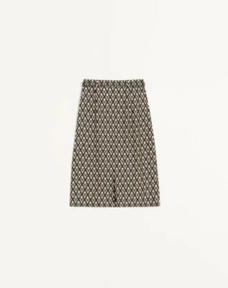 Fustă plisată din twill Toute La V Fustă plisată din twill Toute La V