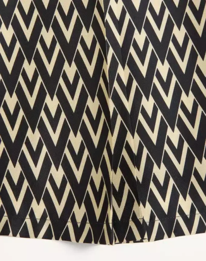 Fustă plisată din twill Toute La V Fustă plisată din twill Toute La V