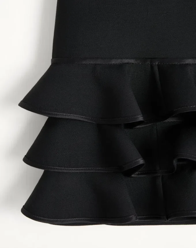 Fustă scurtă din crep couture Fustă scurtă din crep couture