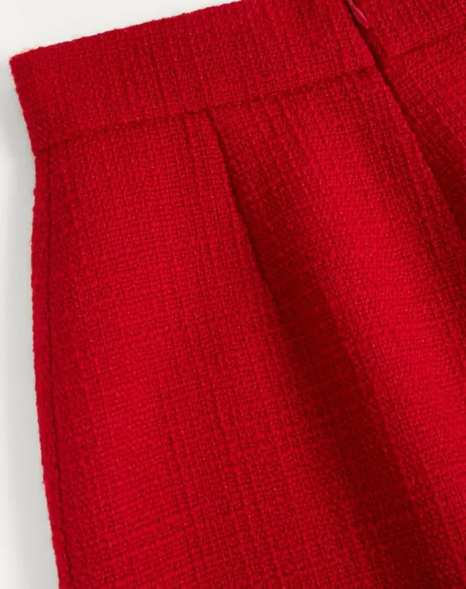 Fustă simplă din tweed de lână Fustă simplă din tweed de lână
