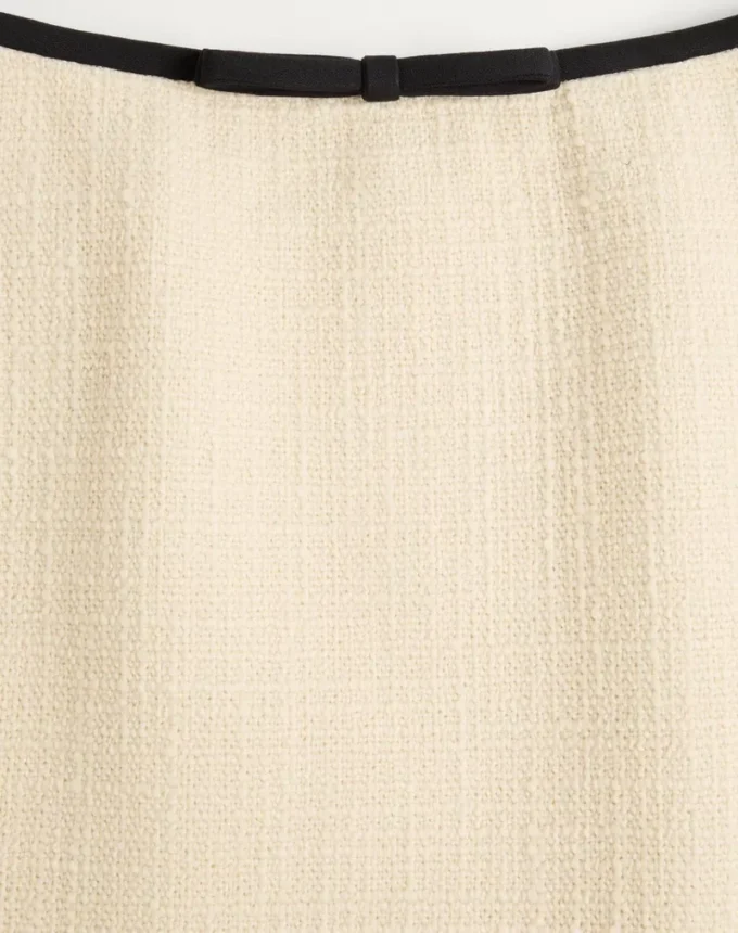 Fustă simplă din tweed de lână Fustă simplă din tweed de lână