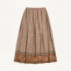 Fustă tricotată cu model jacquard Lurex Fustă tricotată cu model jacquard Lurex