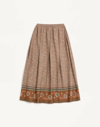 Fustă tricotată cu model jacquard Lurex Fustă tricotată cu model jacquard Lurex