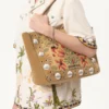 Geantă de cumpărături medie Valentino Garavani Nellcôte din țesătură jacquard Geantă de cumpărături medie Valentino Garavani Nellcôte din țesătură jacquard