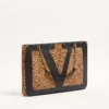 Geantă de cumpărături medie Valentino Garavani Viva Superstar din piele de vițel cu efect de ponei Geantă de cumpărături medie Valentino Garavani Viva Superstar din piele de vițel cu efect de ponei