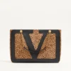 Geantă de cumpărături medie Valentino Garavani Viva Superstar din piele de vițel cu efect de ponei Geantă de cumpărături medie Valentino Garavani Viva Superstar din piele de vițel cu efect de ponei