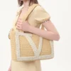 Geantă de cumpărături medie Valentino Garavani Viva Superstar din rafie Geantă de cumpărături medie Valentino Garavani Viva Superstar din rafie