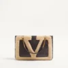 Geantă de cumpărături mică din piele de oaie Valentino Garavani Viva Superstar