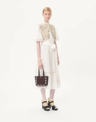 Geantă de cumpărături mini din piele de căprioară Valentino Garavani Nellcôte