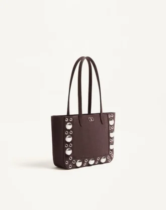 Geantă de cumpărături mini din piele de căprioară Valentino Garavani Nellcôte