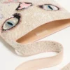 Geantă de umăr brodată Valentino Garavani Le Chat De La Maison cu franjuri Geantă de umăr brodată Valentino Garavani Le Chat De La Maison cu franjuri