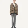 Cardigan din lână Valentino cu imprimeu animalier Fauve Eclat Jacquard Cardigan din lână Valentino cu imprimeu animalier Fauve Eclat Jacquard