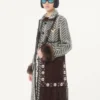 Geantă de umăr Valentino Garavani Nellcôte din piele de căprioară cu franjuri Geantă de umăr Valentino Garavani Nellcôte din piele de căprioară cu franjuri