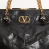 Geantă de umăr Valentino Garavani Panthea din piele nappa cu model chevron
