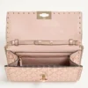 Geantă de umăr Valentino Garavani Rockstud Spike din piele nappa laminată Geantă de umăr Valentino Garavani Rockstud Spike din piele nappa laminată