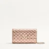 Geantă de umăr Valentino Garavani Rockstud Spike din piele nappa laminată Geantă de umăr Valentino Garavani Rockstud Spike din piele nappa laminată