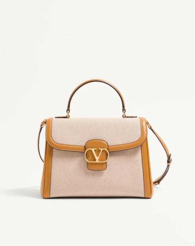 Geantă din pânză Valentino Garavani 9To5