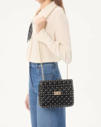 Geantă medie Nappa Rockstud Spike
