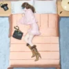 Geantă mică de cumpărături Valentino Garavani Laseine din piele nappa cu model chevron