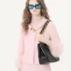 Geantă mică de cumpărături Valentino Garavani Laseine din piele nappa cu model chevron