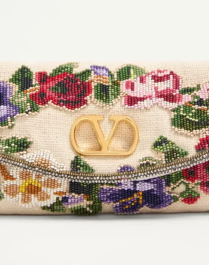 Geantă mică de umăr brodată Valentino Garavani DeVain Geantă mică de umăr brodată Valentino Garavani DeVain