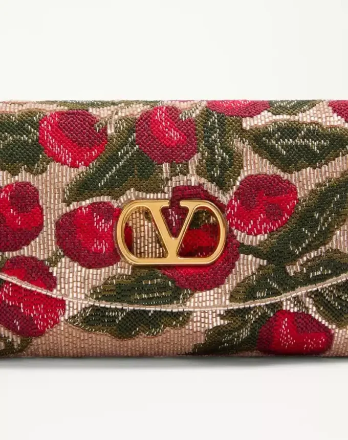 Geantă mică de umăr brodată Valentino Garavani DeVain Geantă mică de umăr brodată Valentino Garavani DeVain