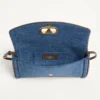 Geantă mică de umăr din denim Valentino Garavani DeVain Geantă mică de umăr din denim Valentino Garavani DeVain