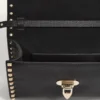 Geantă mică de umăr Rockstud din piele de vițel granulată Geantă mică de umăr Rockstud din piele de vițel granulată