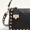 Geantă mică de umăr Rockstud din piele de vițel granulată Geantă mică de umăr Rockstud din piele de vițel granulată