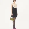 Geantă mică de umăr Valentino Garavani DeVain din țesătură jacquard lurex