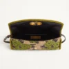 Geantă mică de umăr Valentino Garavani DeVain din țesătură jacquard lurex