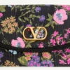 Geantă mică de umăr Valentino Garavani DeVain din țesătură moiré cu imprimeu floral Geantă mică de umăr Valentino Garavani DeVain din țesătură moiré cu imprimeu floral