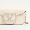 Geantă mică de umăr Valentino Garavani Locò cu logo bijuterie Geantă mică de umăr Valentino Garavani Locò cu logo bijuterie