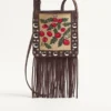Geantă mică de umăr Valentino Garavani Nellcôte din rafie jacquard cu model Cherryfic Geantă mică de umăr Valentino Garavani Nellcôte din rafie jacquard cu model Cherryfic