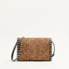 Geantă mică de umăr Valentino Garavani Rockstud din piele de vițel cu efect de ponei și imprimeu animalier Geantă mică de umăr Valentino Garavani Rockstud din piele de vițel cu efect de ponei și imprimeu animalier