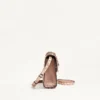 Geantă mică de umăr Valentino Garavani Rockstud din piele de vițel granulată laminată Geantă mică de umăr Valentino Garavani Rockstud din piele de vițel granulată laminată