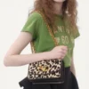 Geantă mică de umăr Valentino Garavani Vain din piele de vițel cu efect de ponei și imprimeu animalier Geantă mică de umăr Valentino Garavani Vain din piele de vițel cu efect de ponei și imprimeu animalier