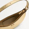 Geantă mini hobo Vlogo Signature din piele de vițel laminată cu textură granulată Geantă mini hobo Vlogo Signature din piele de vițel laminată cu textură granulată