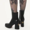 Ghete cu platformă Fawcette din piele de vițel 90 mm Ghete cu platformă Fawcette din piele de vițel 90 mm