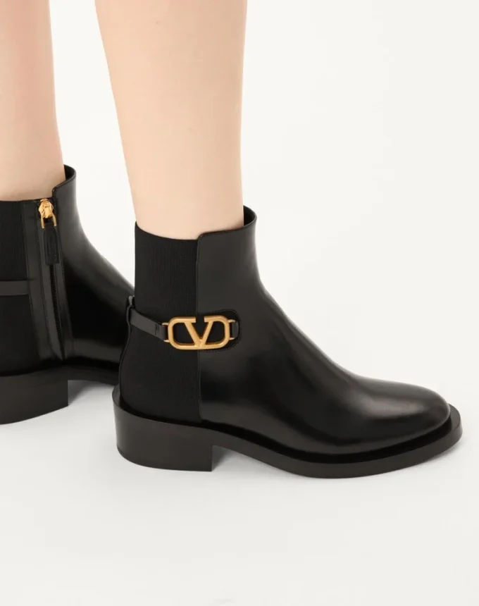Ghete din piele de vițel cu logo 30 mm Ghete din piele de vițel cu logo 30 mm