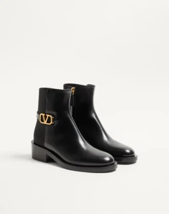 Ghete din piele de vițel cu logo 30 mm
