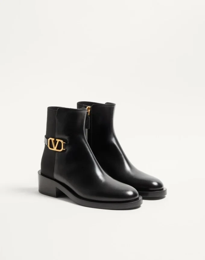 Ghete din piele de vițel cu logo 30 mm Ghete din piele de vițel cu logo 30 mm