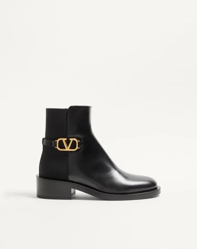 Ghete din piele de vițel cu logo 30 mm Ghete din piele de vițel cu logo 30 mm