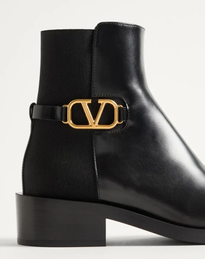 Ghete din piele de vițel cu logo 30 mm Ghete din piele de vițel cu logo 30 mm