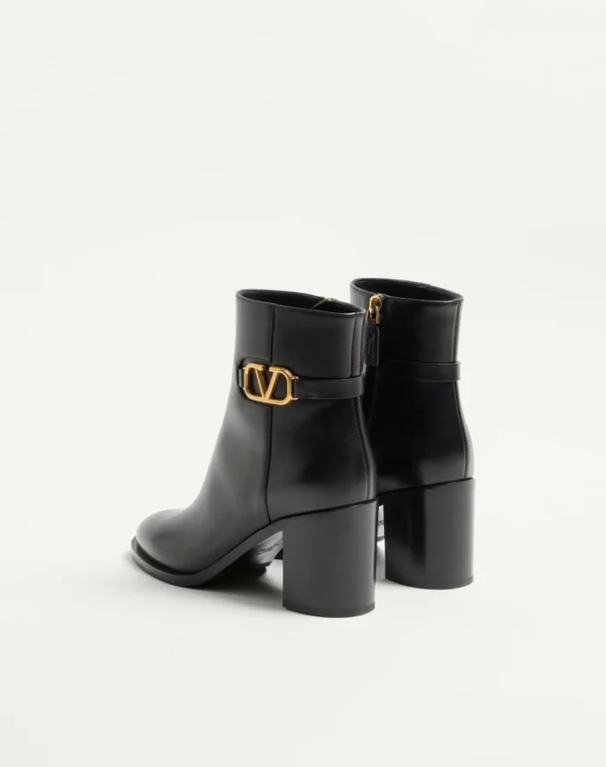 Ghete din piele de vițel cu semnătura Vlogo 75 mm Ghete din piele de vițel cu semnătura Vlogo 75 mm