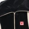 Hanorac cu guler înalt din chenilă Chez Valentino, cu fermoar și patch Hanorac cu guler înalt din chenilă Chez Valentino, cu fermoar și patch