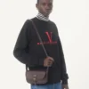Hanorac din bumbac cu guler rotund și imprimeu Made In Valentino Hanorac din bumbac cu guler rotund și imprimeu Made In Valentino