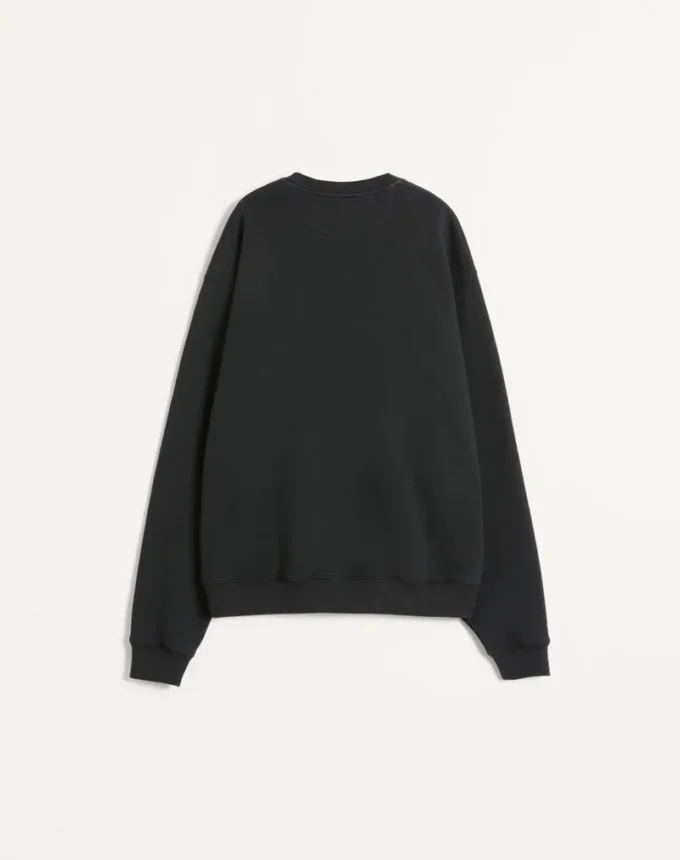 Hanorac din bumbac cu guler rotund și patch Chez Valentino