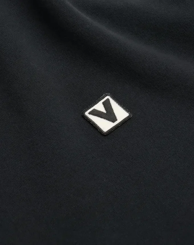 Hanorac din bumbac cu guler rotund și patch Chez Valentino