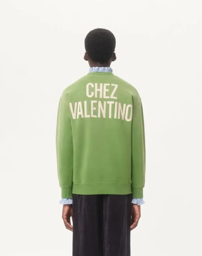 Hanorac din bumbac cu imprimeu și broderie Chez Valentino Hanorac din bumbac cu imprimeu și broderie Chez Valentino